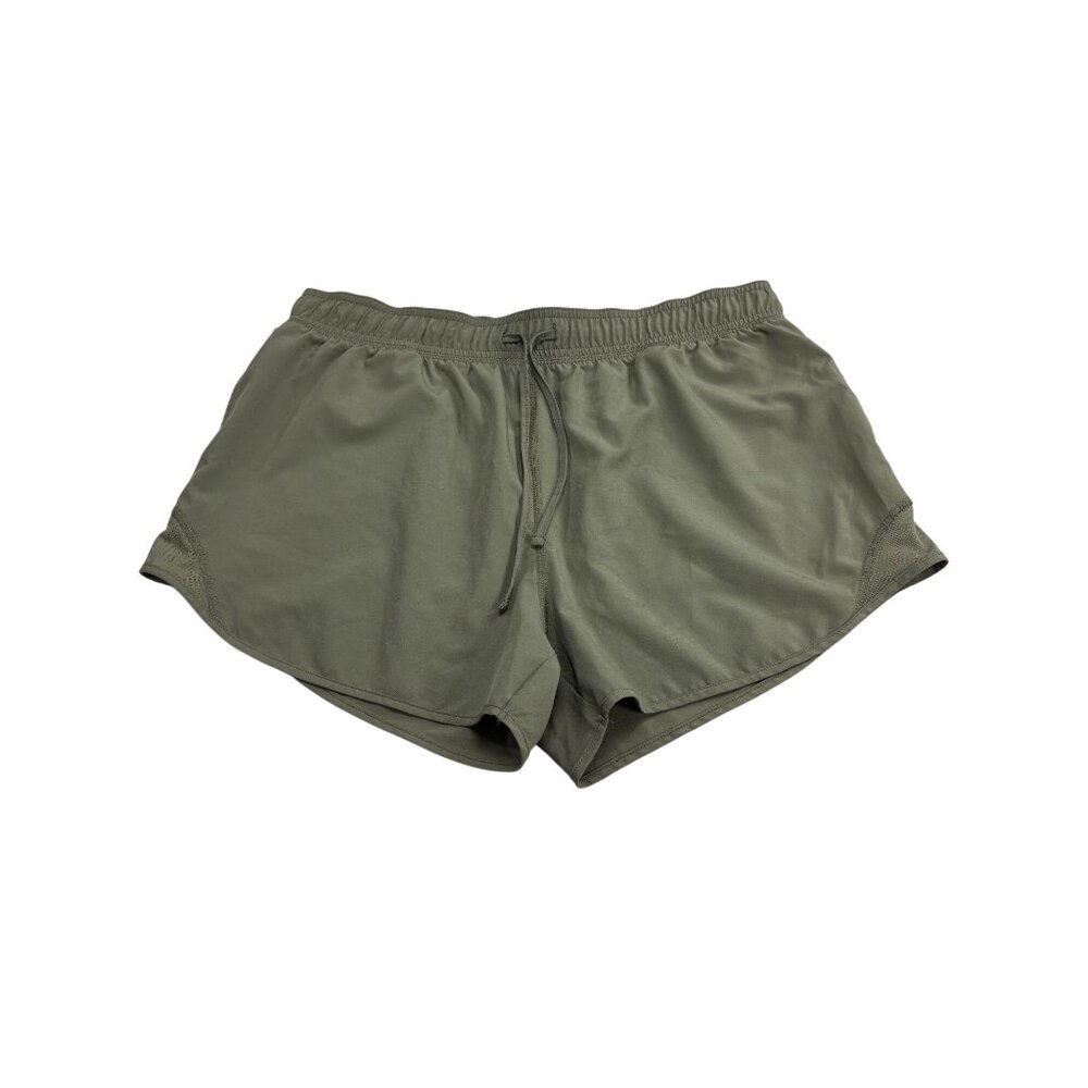 Green Athletic Drawstring Shorts Lightweight Elastic Waist Womens Size L